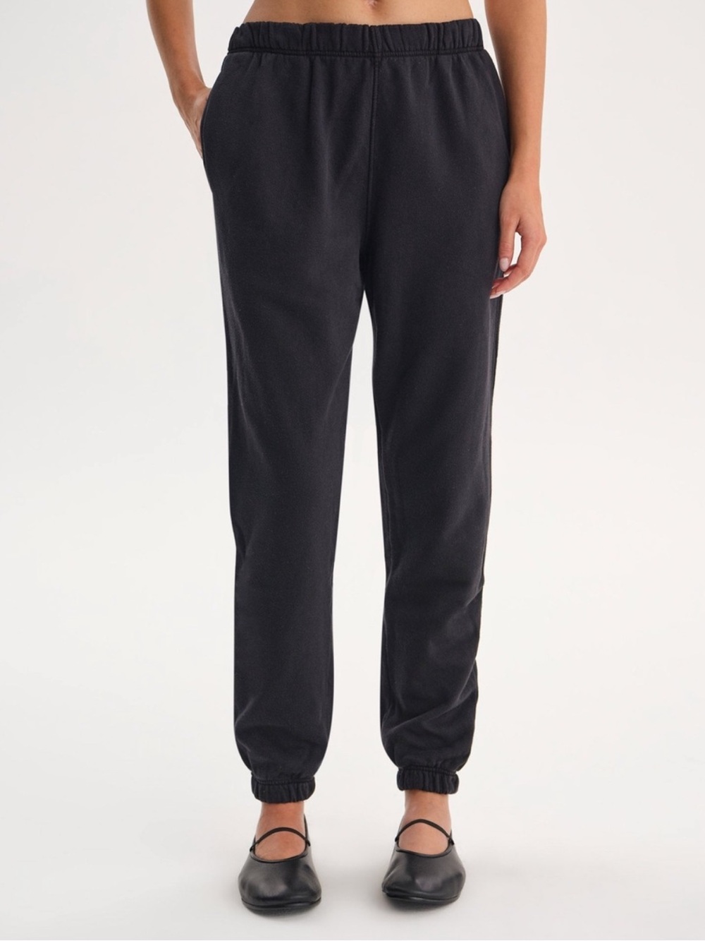 MATE the Label Organic Cotton Relaxed Pocket Sweatpant Jogger Black Medium